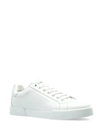 Dolce & Gabbana Women Leather Sneakers In White