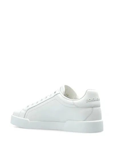 Dolce & Gabbana Women Leather Sneakers In White
