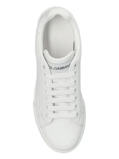 Dolce & Gabbana Women Leather Sneakers In White