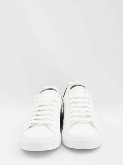 Dolce & Gabbana Sneakers From The Portofino Line In Calfskin In White