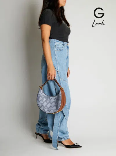 Fendi Women Graphy Denim Embroidrey