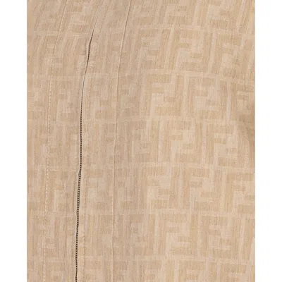 Fendi Ff Logo Denim Jacket