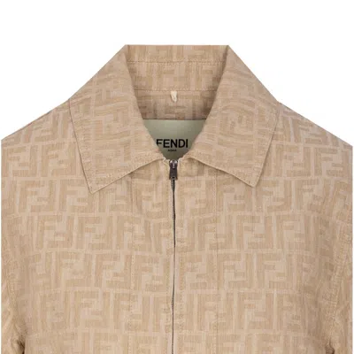 Fendi Ff Logo Denim Jacket