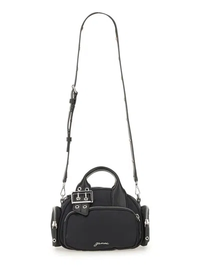 Ganni Mini Polochon Buckle-detail Top-zip Tote Bag