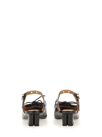 Ganni Women Oleatex Laced Mules In Black