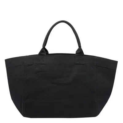 Ganni Women Xxl Banana Print Logo Shopper Bag