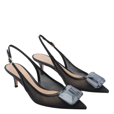 Gianvito Rossi 55mm Slingback Mesh Pumps