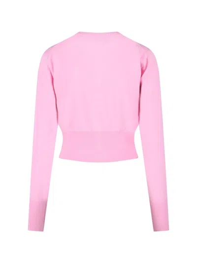 Vivienne Westwood Bea Cardigan Crewneck Long Sleeves In Pink