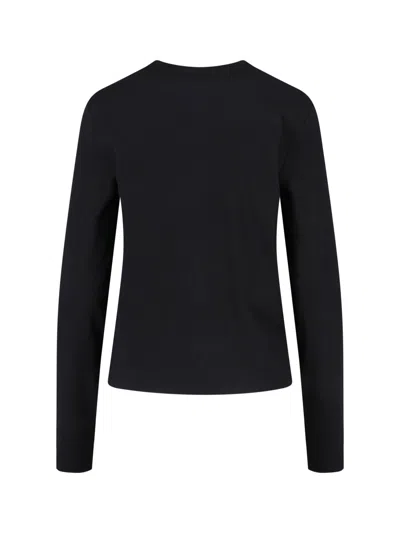 Anine Bing Striped Long Sleeve Tshirt In Black