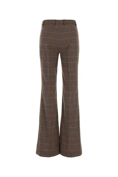 Etro Embroidered Stretch Jersey Pant In Gray