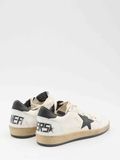 Golden Goose Round Toe Sneakers With Signature Star Patch And Suede Accents In White