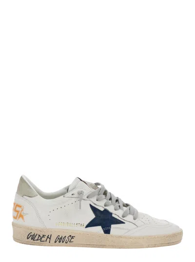 Golden Goose Distressed Low-top Sneakers With Star Detail And Vintage Aesthetic In White