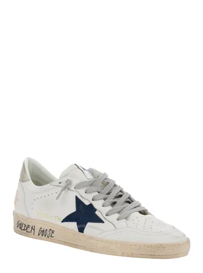 Golden Goose Distressed Low-top Sneakers With Star Detail And Vintage Aesthetic In White