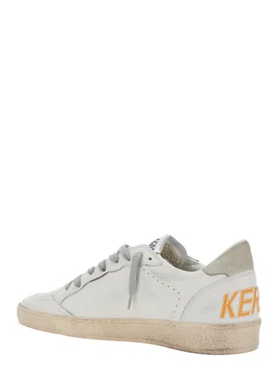 Golden Goose Distressed Low-top Sneakers With Star Detail And Vintage Aesthetic In White