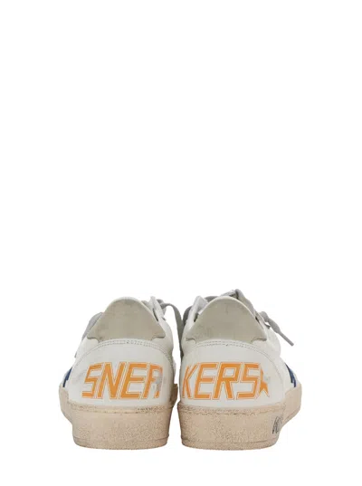 Golden Goose Distressed Low-top Sneakers With Star Detail And Vintage Aesthetic In White