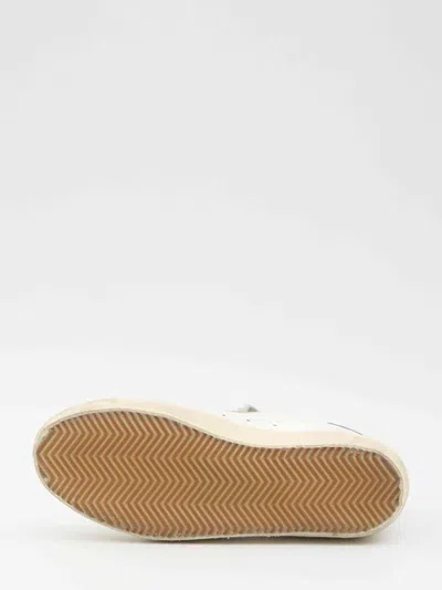 Golden Goose Super Star Leather Sneakers With Suede Accents In Neutral