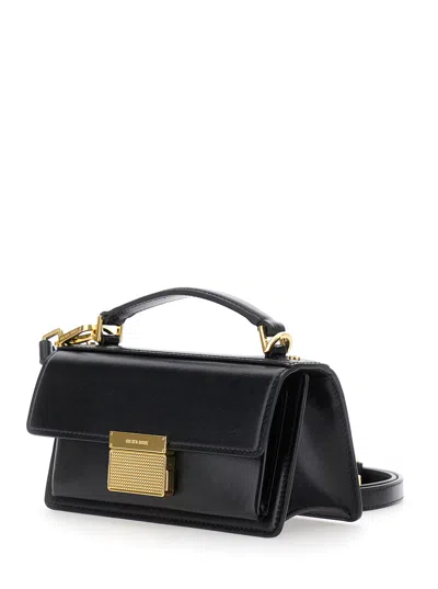Golden Goose 'venezia' Black Hangbag With Adjustable And Removable Shoulder Strap And Clasp Closure In Black