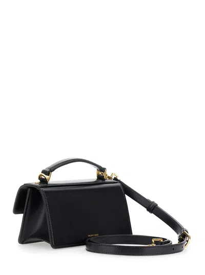 Golden Goose 'venezia' Black Hangbag With Adjustable And Removable Shoulder Strap And Clasp Closure In Black