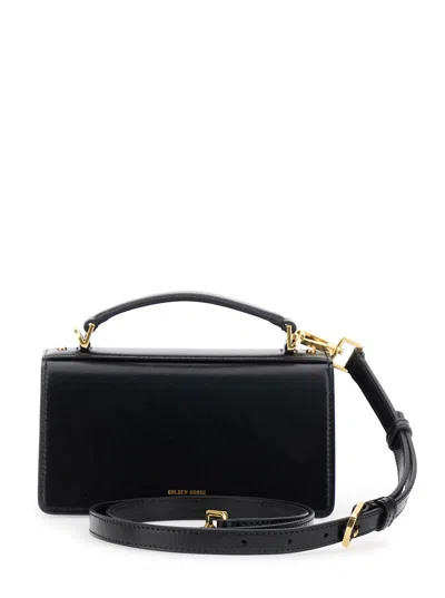 Golden Goose 'venezia' Black Hangbag With Adjustable And Removable Shoulder Strap And Clasp Closure In Black