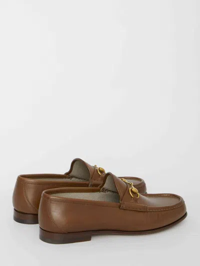 Gucci Horsebit Loafers Gold-tone Hardware In Brown