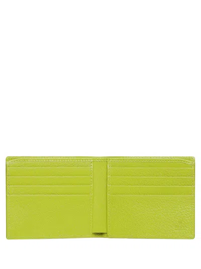 Gucci Men Beige Bi-fold Wallet With Double G Logo Plaque On The Front In Gg Canvas Man In Brown