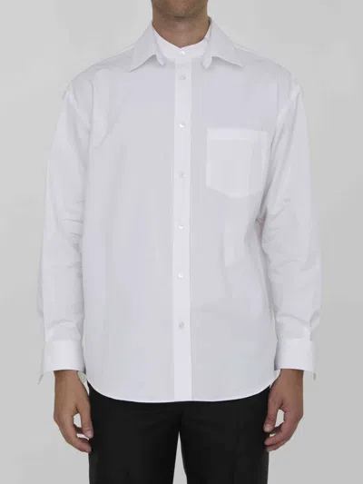 Gucci Men Skinny Fit Cotton Shirt With Buttons Closure And Long Sleeve In White