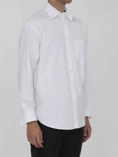 Gucci Men Skinny Fit Cotton Shirt With Buttons Closure And Long Sleeve In White