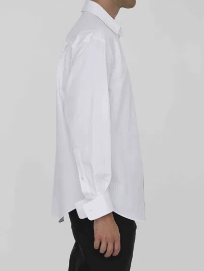Gucci Men Skinny Fit Cotton Shirt With Buttons Closure And Long Sleeve In White