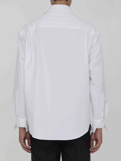 Gucci Men Skinny Fit Cotton Shirt With Buttons Closure And Long Sleeve In White