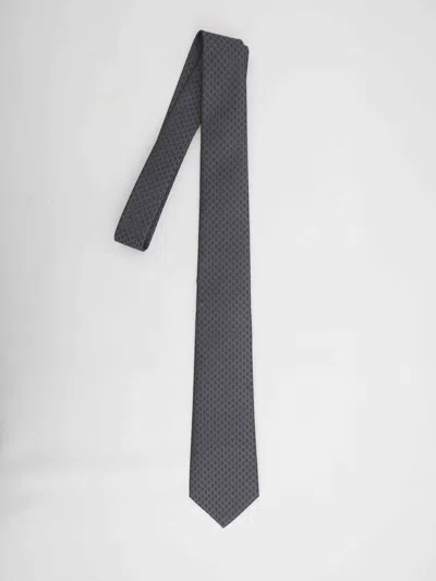 Gucci Gg Jacquard Tie In Black