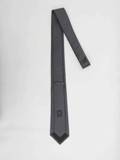 Gucci Gg Jacquard Tie In Black