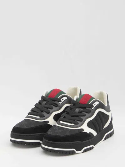 Gucci Re-web Sneakers In Black