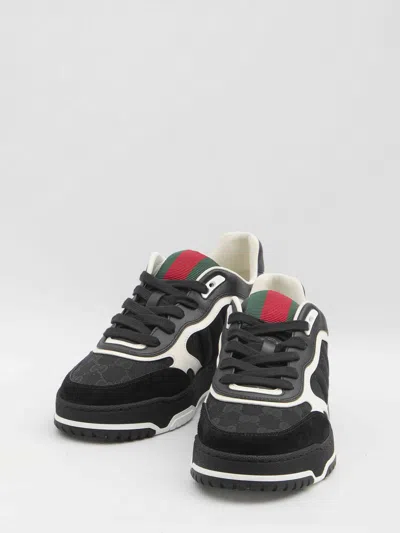 Gucci Re-web Sneakers In Black