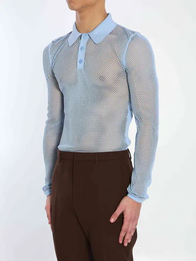 Gucci Mesh Technical Polo Shirt