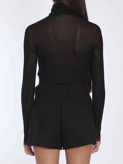 Gucci Women Cashmere And Silk Blend Top In Black