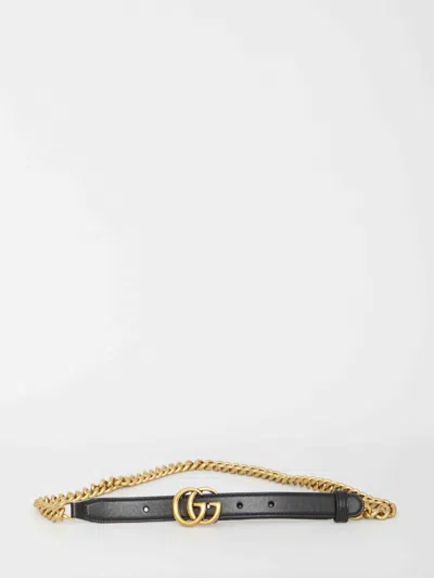 Gucci Women Gg Marmont Thin Belt