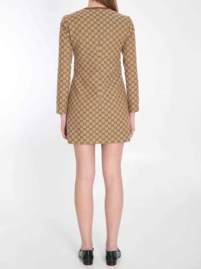 Gucci Women Gg Mini Dress With Horsebit
