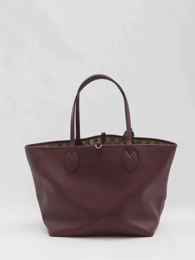 Gucci Borsa Shopping Reversibile In Pelle Bordeaux Donna In Brown
