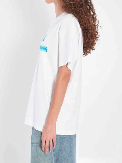 Gucci Womens Brand-print Relaxed-fit Cotton-jersey T-shirt White Mc In White