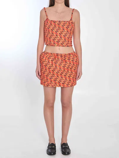 Gucci Women Printed Mini Skirt