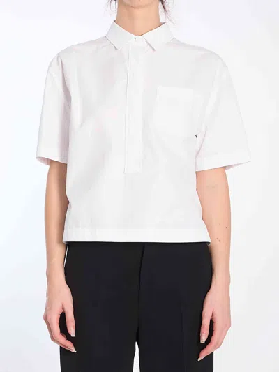 Gucci Logo-embossed Boxy Shirt With Breast Pocket In White