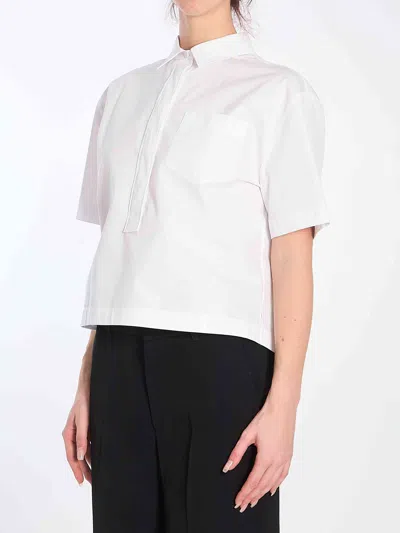 Gucci Logo-embossed Boxy Shirt With Breast Pocket In White