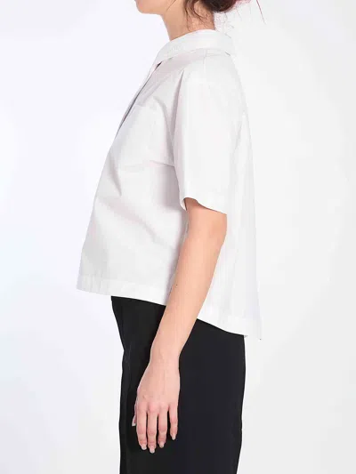 Gucci Logo-embossed Boxy Shirt With Breast Pocket In White