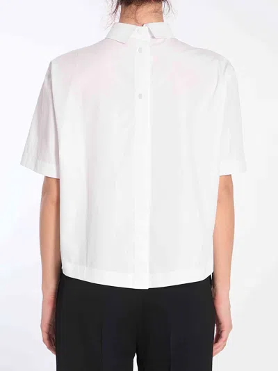 Gucci Logo-embossed Boxy Shirt With Breast Pocket In White