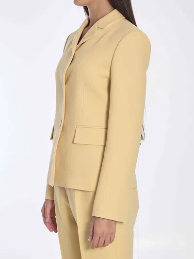 Gucci Wool Crêpe Jacket In Yellow