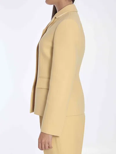 Gucci Wool Crêpe Jacket In Yellow