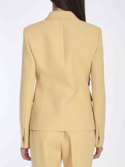 Gucci Wool Crêpe Jacket In Yellow