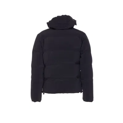 Herno Down Jacket With Hood And Quilted Pattern In Blue