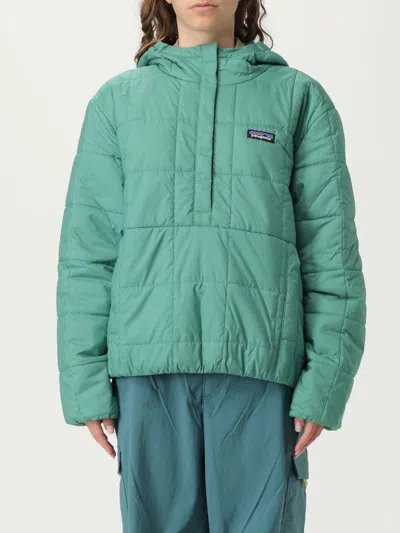 Patagonia Quilted Hooded Pullover In Green