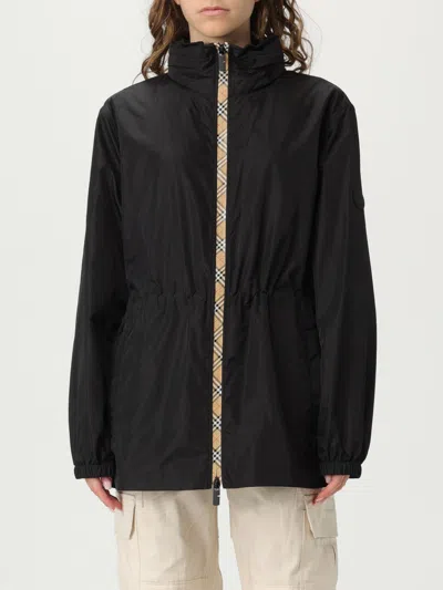 Burberry 'blackpool' Black Polyamide Raincoat Women In Black